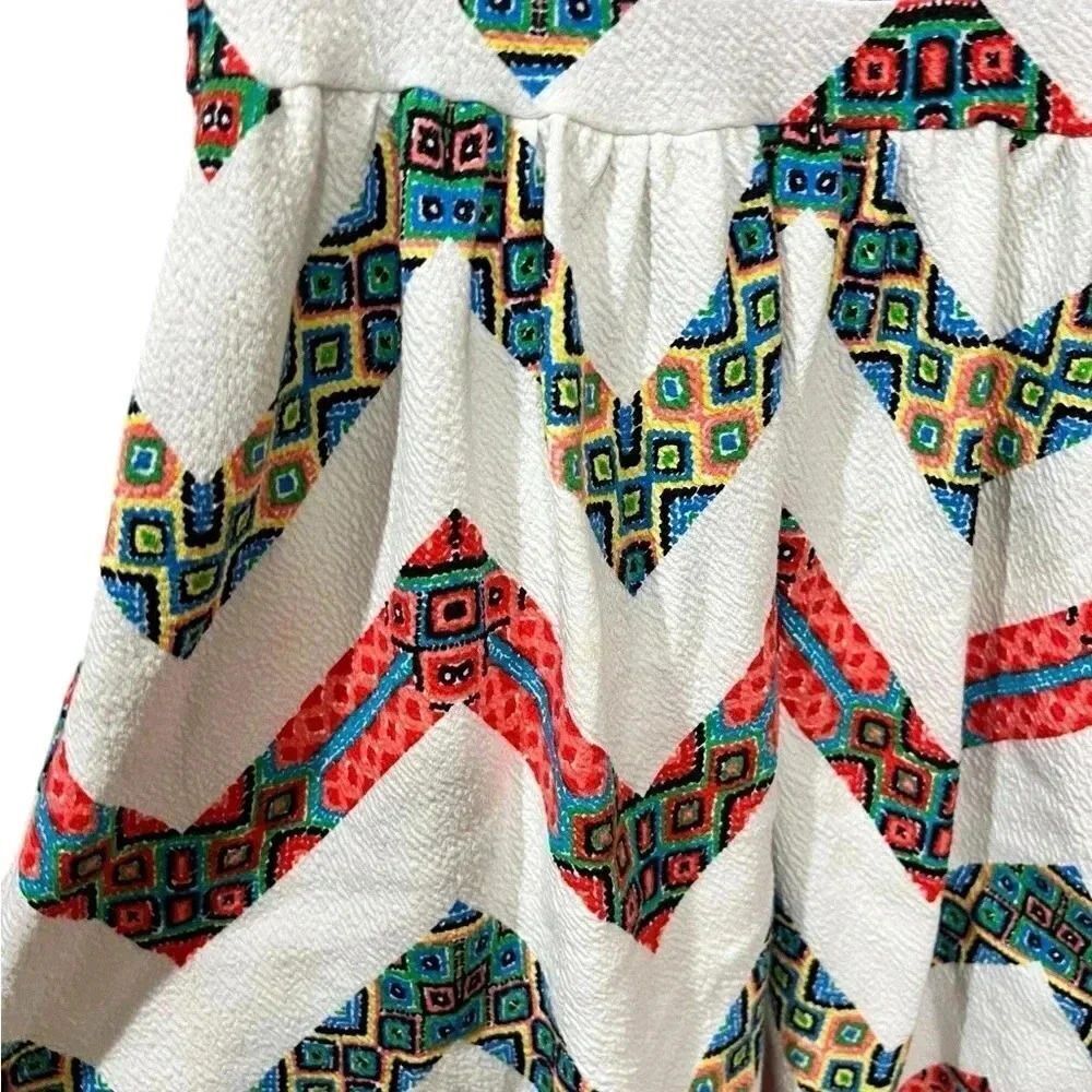 Maeve Anthropologie Amapola Multi Color Chevron Dress Size 6 EUC RARE - Picture 2 of 5